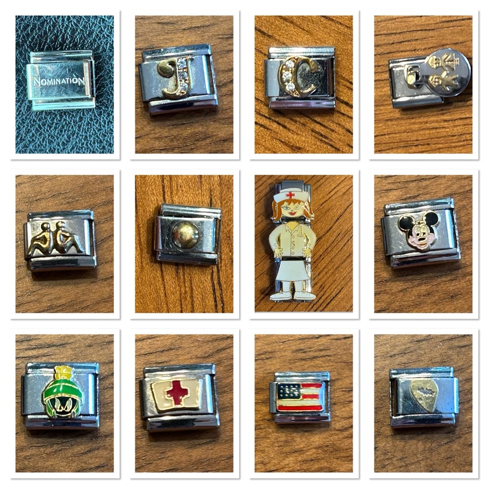 Nomination and DynaFlex Italian Charm Bracelet Links $15-$25 each **READ***
